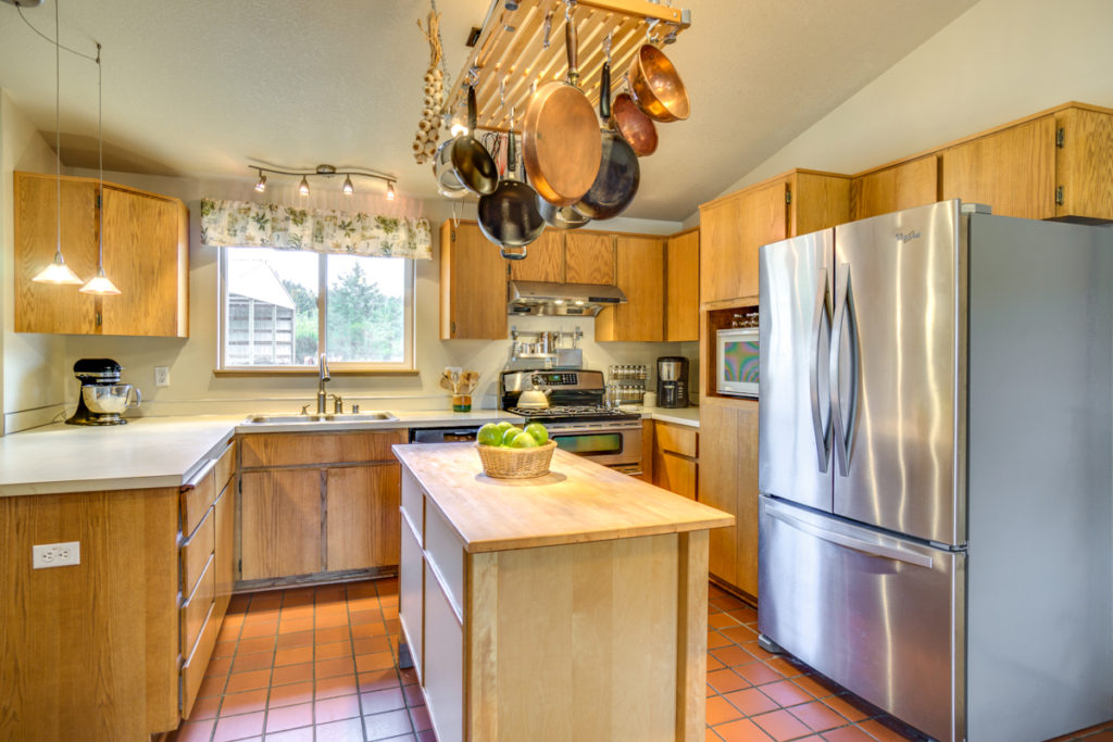 A cozy kitchen in an older home.